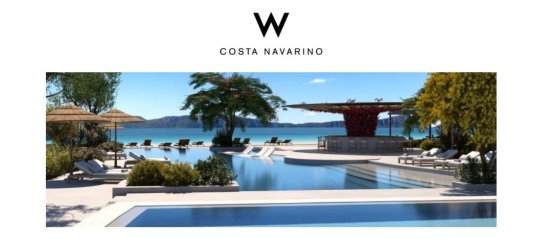 Costa Navarino begrüßt die Marke W Hotels Worldwide in Griechenland. Costa Navarino begrüßt die Marke W Hotels Worldwide in Griechenland.